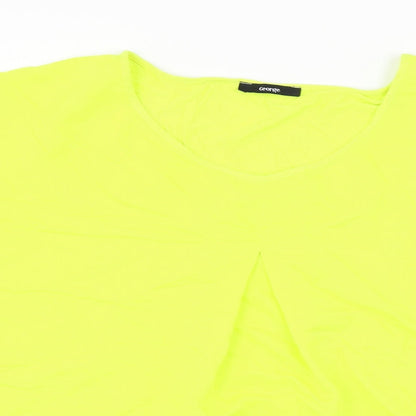 George  Womens Yellow   Basic Blouse Size 16
