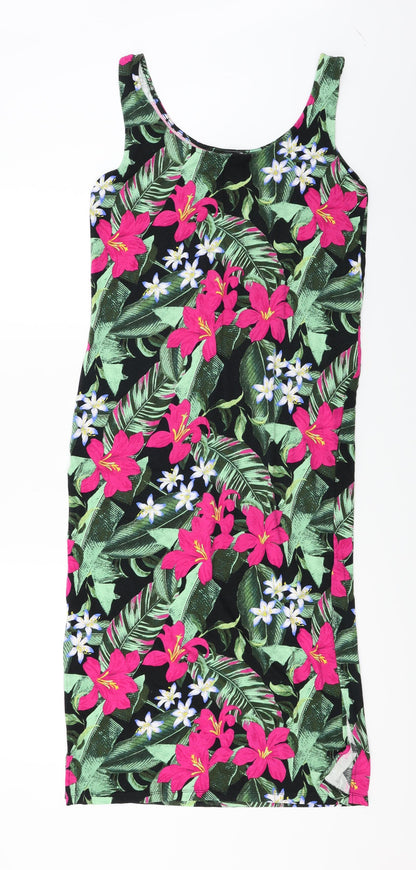 F&F  Womens Green Floral  Basic Blouse Size 10