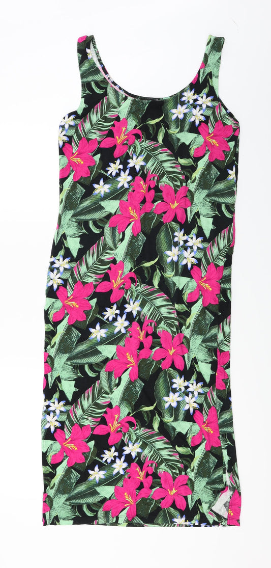 F&F  Womens Green Floral  Basic Blouse Size 10