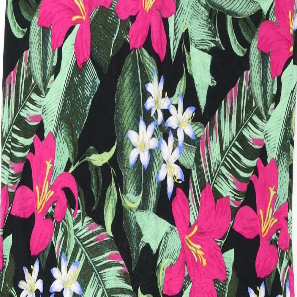 F&F  Womens Green Floral  Basic Blouse Size 10