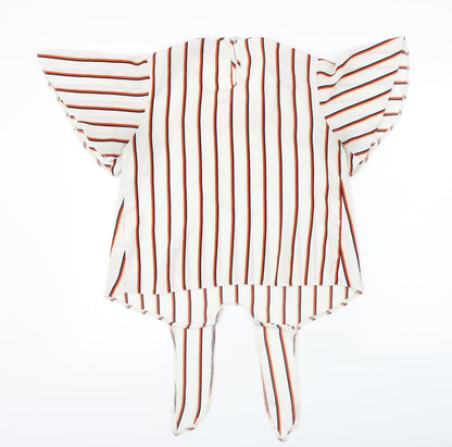Primark  Womens White Striped  Basic Blouse Size 8