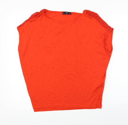 F&F Womens Red   Basic Blouse Size 6