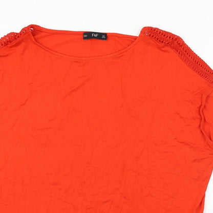 F&F Womens Red   Basic Blouse Size 6
