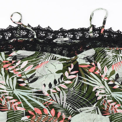 George  Womens Green Floral  Basic Blouse Size 12