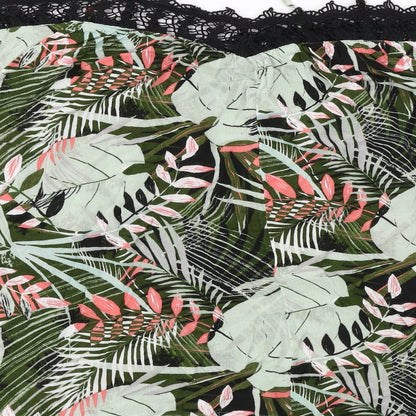 George  Womens Green Floral  Basic Blouse Size 12