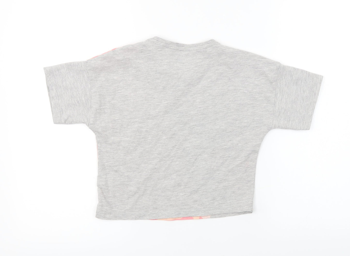 F&F Girls Grey Paisley  Basic T-Shirt Size 8-9 Years