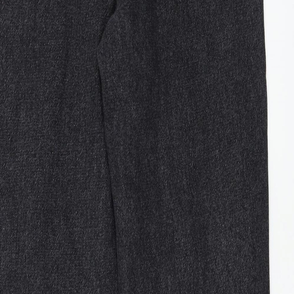 Womens UK Size 10 Preworn Regular Fit Straight Black Jeans