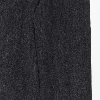 Womens UK Size 10 Preworn Regular Fit Straight Black Jeans