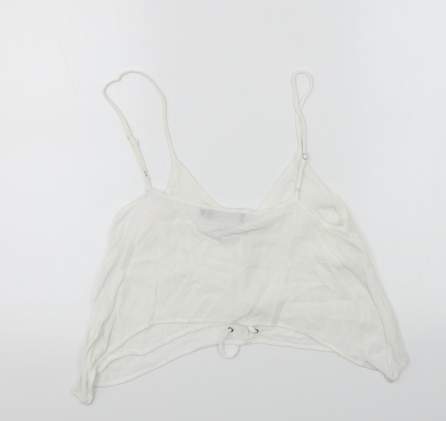 Womens UK Size 8 Misstruth White Cropped T-Shirt