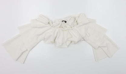 style weise Womens White   Basic Blouse Size M