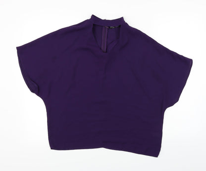 Select  Womens Purple   Basic Blouse Size 8