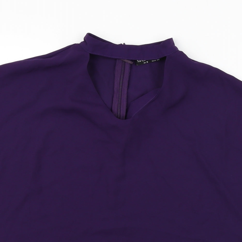 Select  Womens Purple   Basic Blouse Size 8