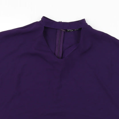 Select  Womens Purple   Basic Blouse Size 8