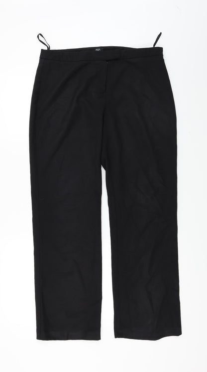 Womens UK Size 12 F&F Regular Fit  Black Trousers