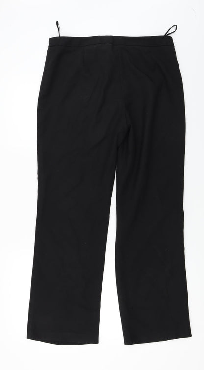 Womens UK Size 12 F&F Regular Fit  Black Trousers
