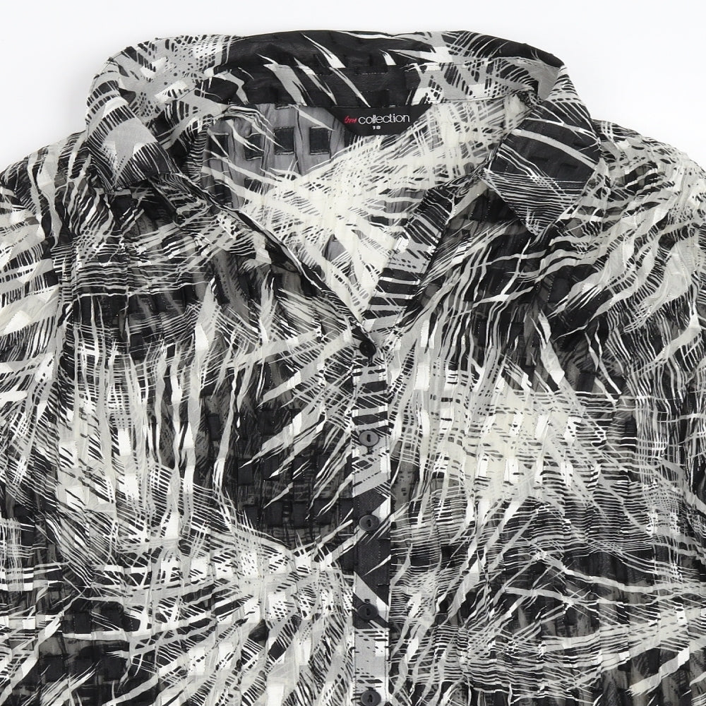 Womens UK Size 18 Bm Collection Black Basic Button-Up
