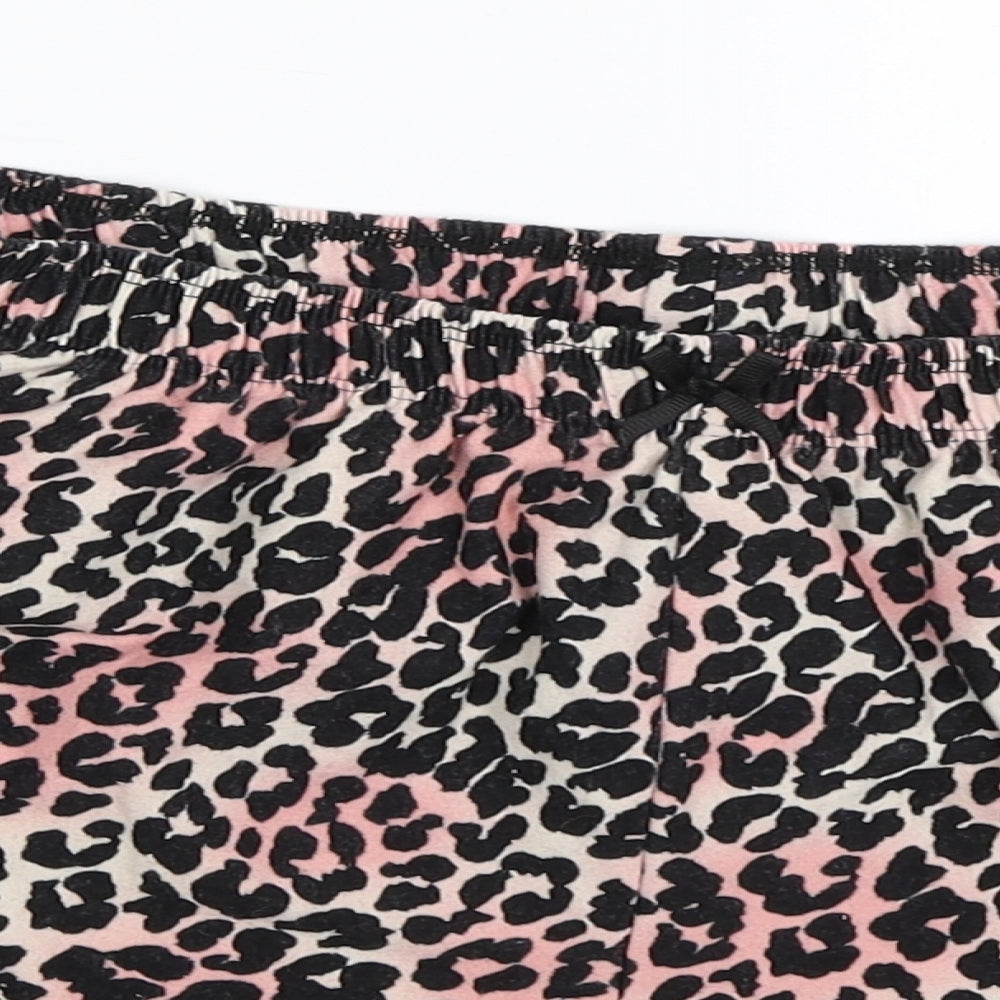 Primark Womens Pink Animal Print  Top Sleep Shorts Size M