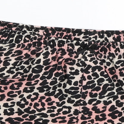 Primark Womens Pink Animal Print  Top Sleep Shorts Size M