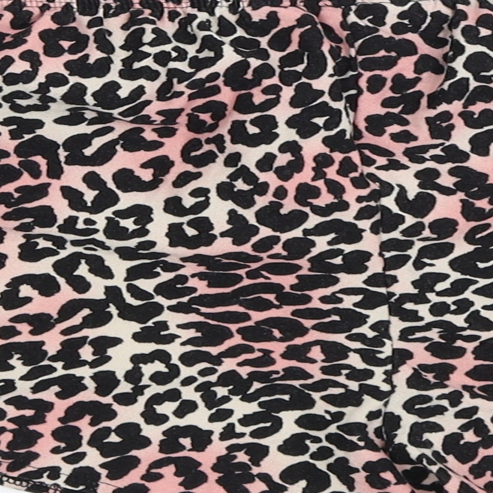 Primark Womens Pink Animal Print  Top Sleep Shorts Size M