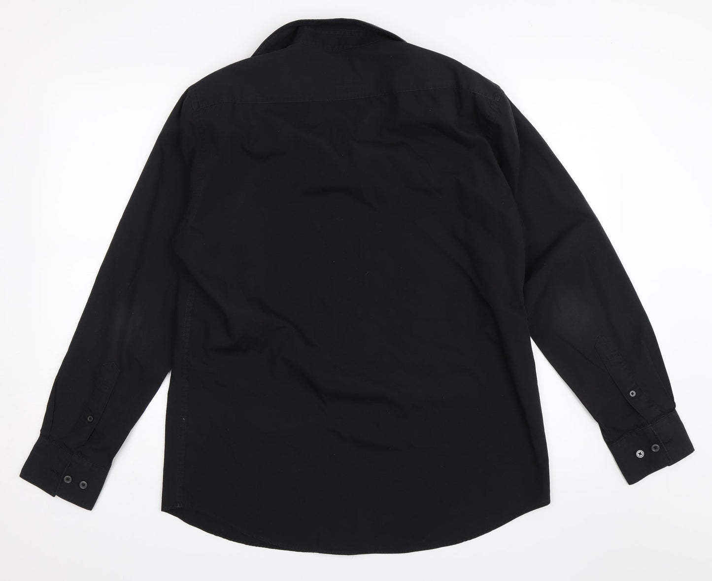 Taylor & Wright Mens Black    Button-Up Size 15.5