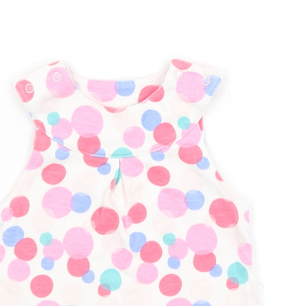 M&S Baby White Spotted  Babygrow One-Piece Size 0-3 Months