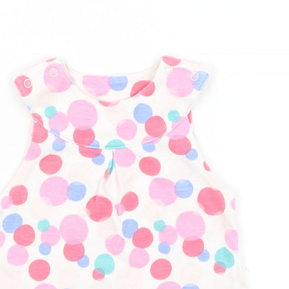 M&S Baby White Spotted  Babygrow One-Piece Size 0-3 Months