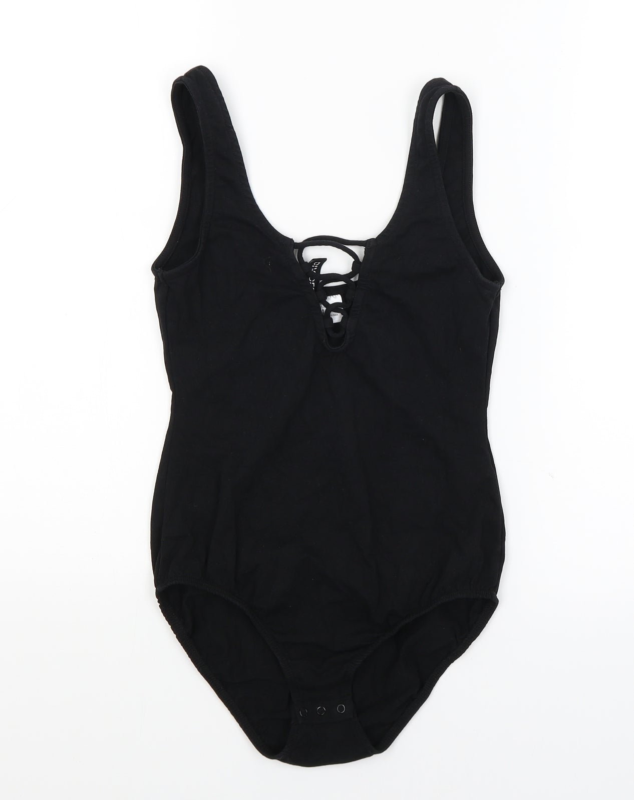 Divided Womens Black   Bodysuit One-Piece Size S