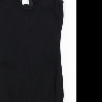 Divided Womens Black   Bodysuit One-Piece Size S