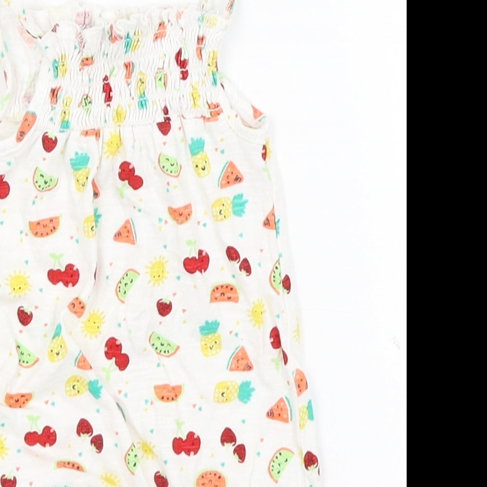 Pep&Co Baby White   Babygrow One-Piece Size Newborn  - Fruit
