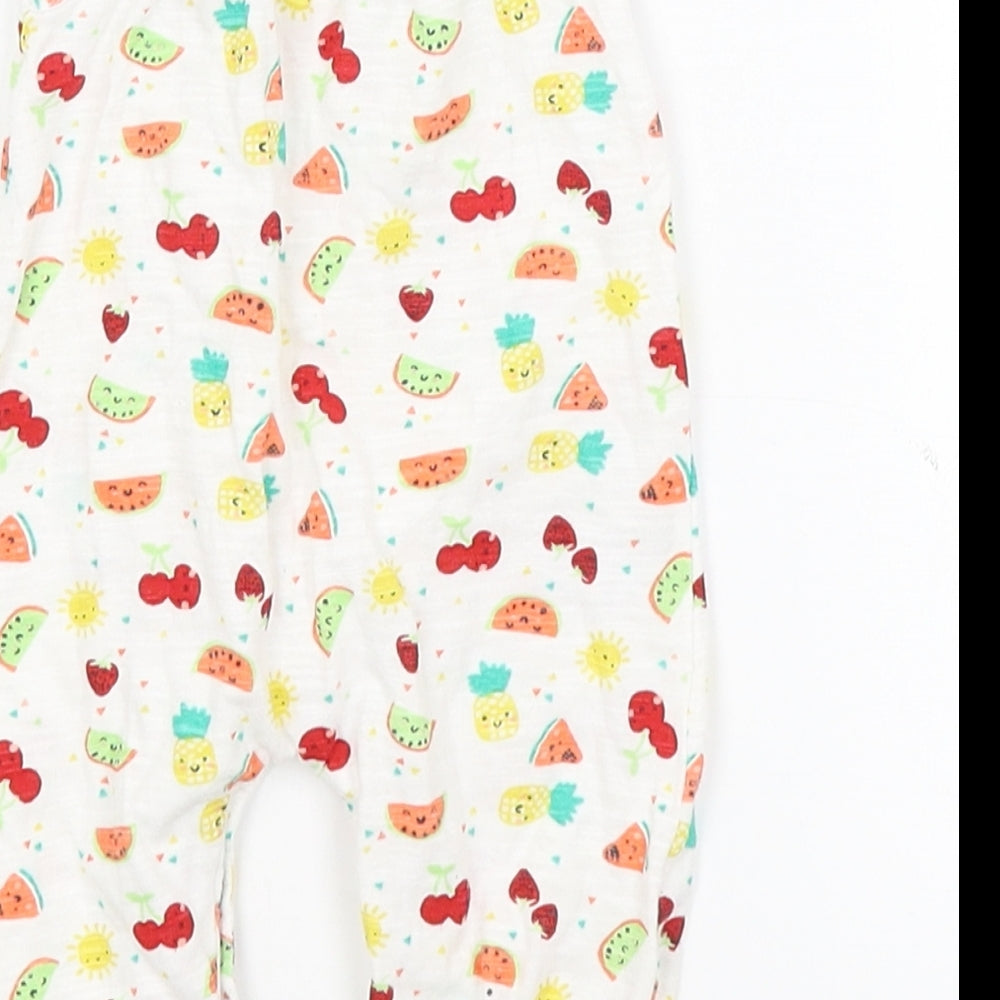 Pep&Co Baby White   Babygrow One-Piece Size Newborn  - Fruit