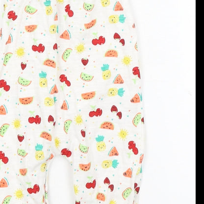 Pep&Co Baby White   Babygrow One-Piece Size Newborn  - Fruit