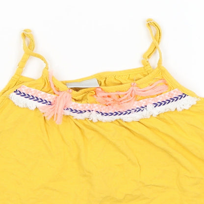 Matalan Girls Yellow   Camisole Tank Size 8 Years