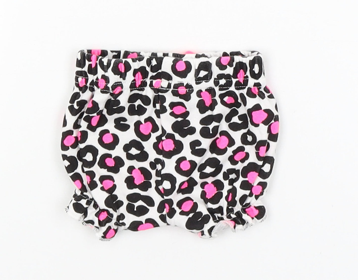 Pap&Co Baby White Animal Print  Cropped Trousers Size Newborn