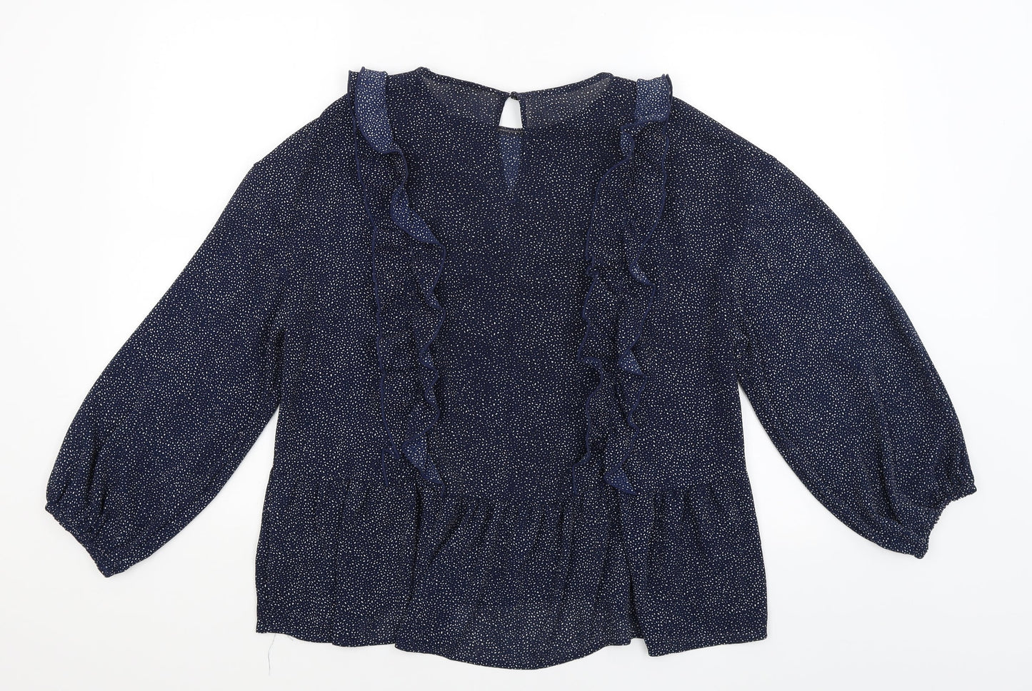 Womens UK Size 12 H&M Blue Basic Blouse