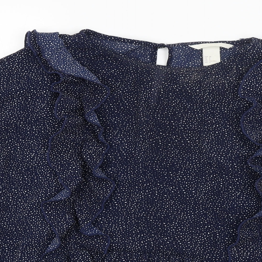 Womens UK Size 12 H&M Blue Basic Blouse