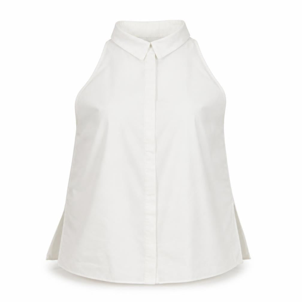 Womens UK Size 14 ASOS White Basic Button-Up