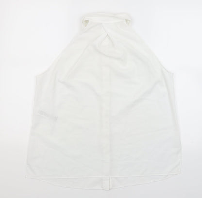 Womens UK Size 14 ASOS White Basic Button-Up