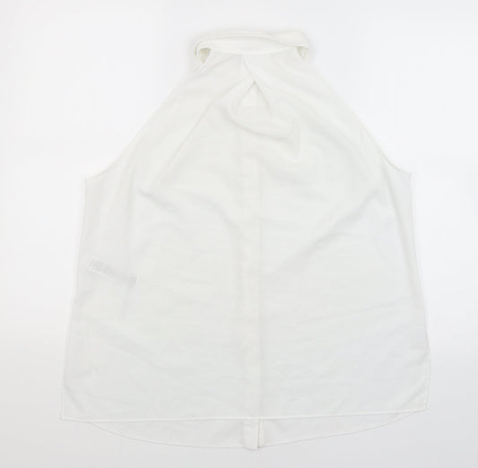 Womens UK Size 14 ASOS White Basic Button-Up