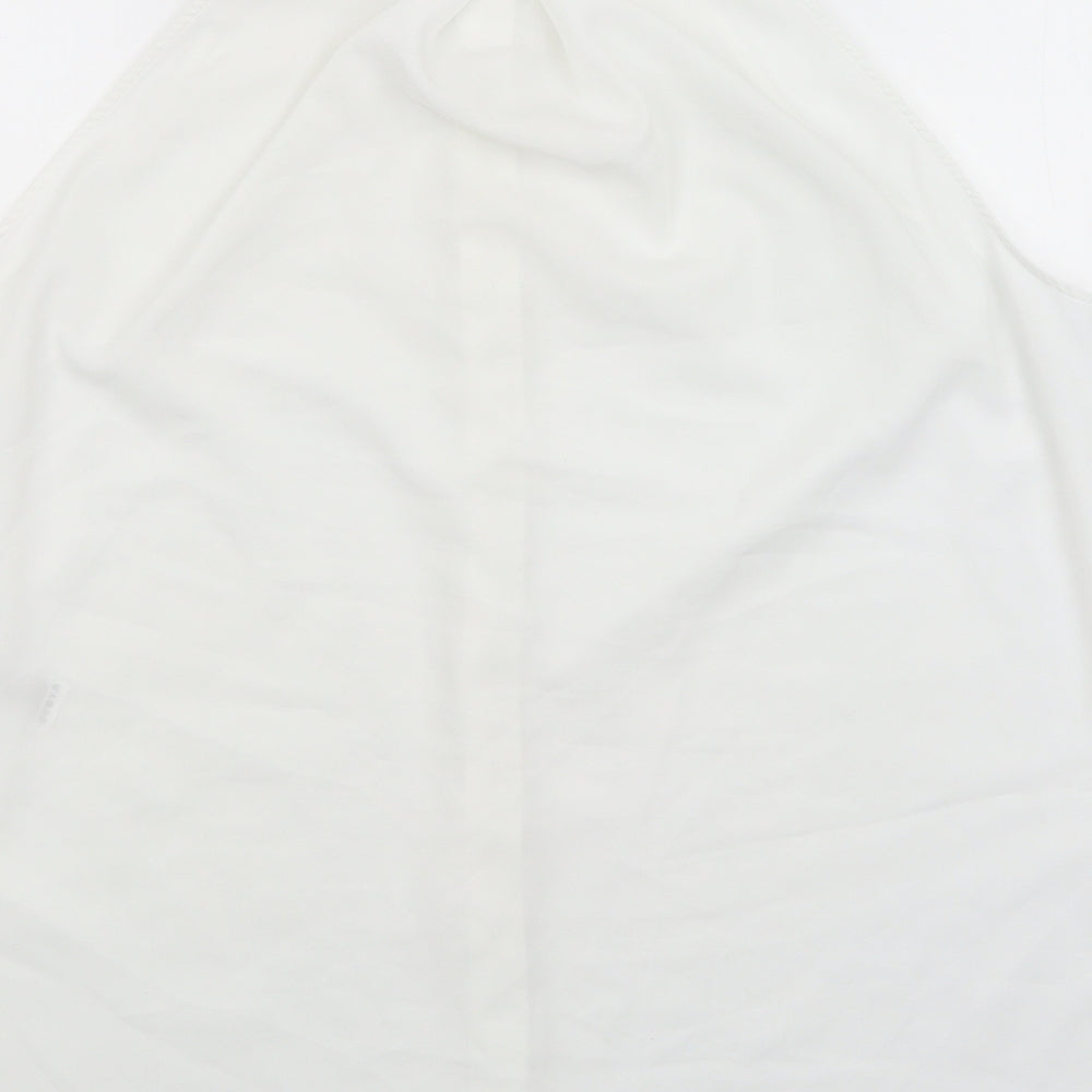 Womens UK Size 14 ASOS White Basic Button-Up