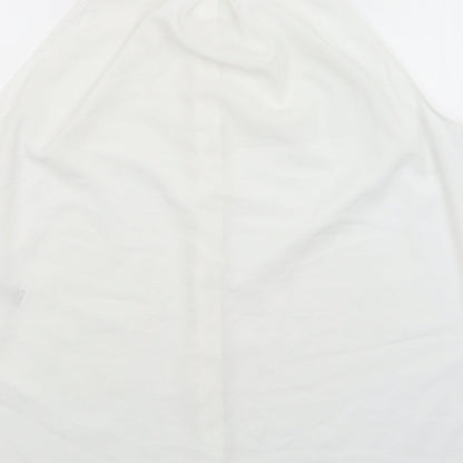 Womens UK Size 14 ASOS White Basic Button-Up