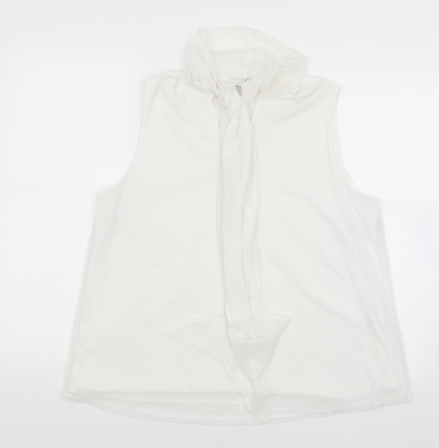 Womens UK Size 16 Very White Basic Tank