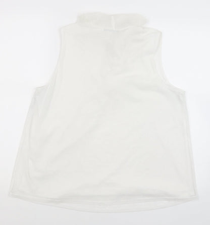Womens UK Size 16 Very White Basic Tank