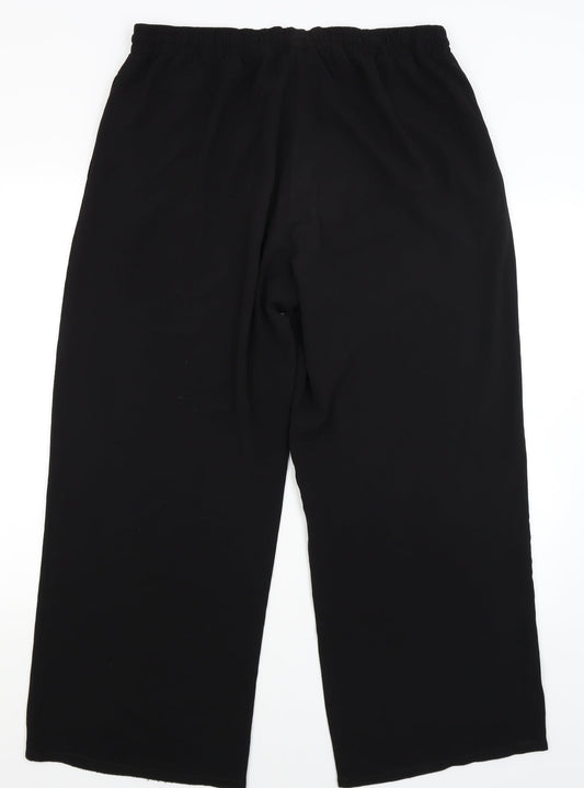 Womens UK Size 16 Papaya Regular Fit  Black Trousers