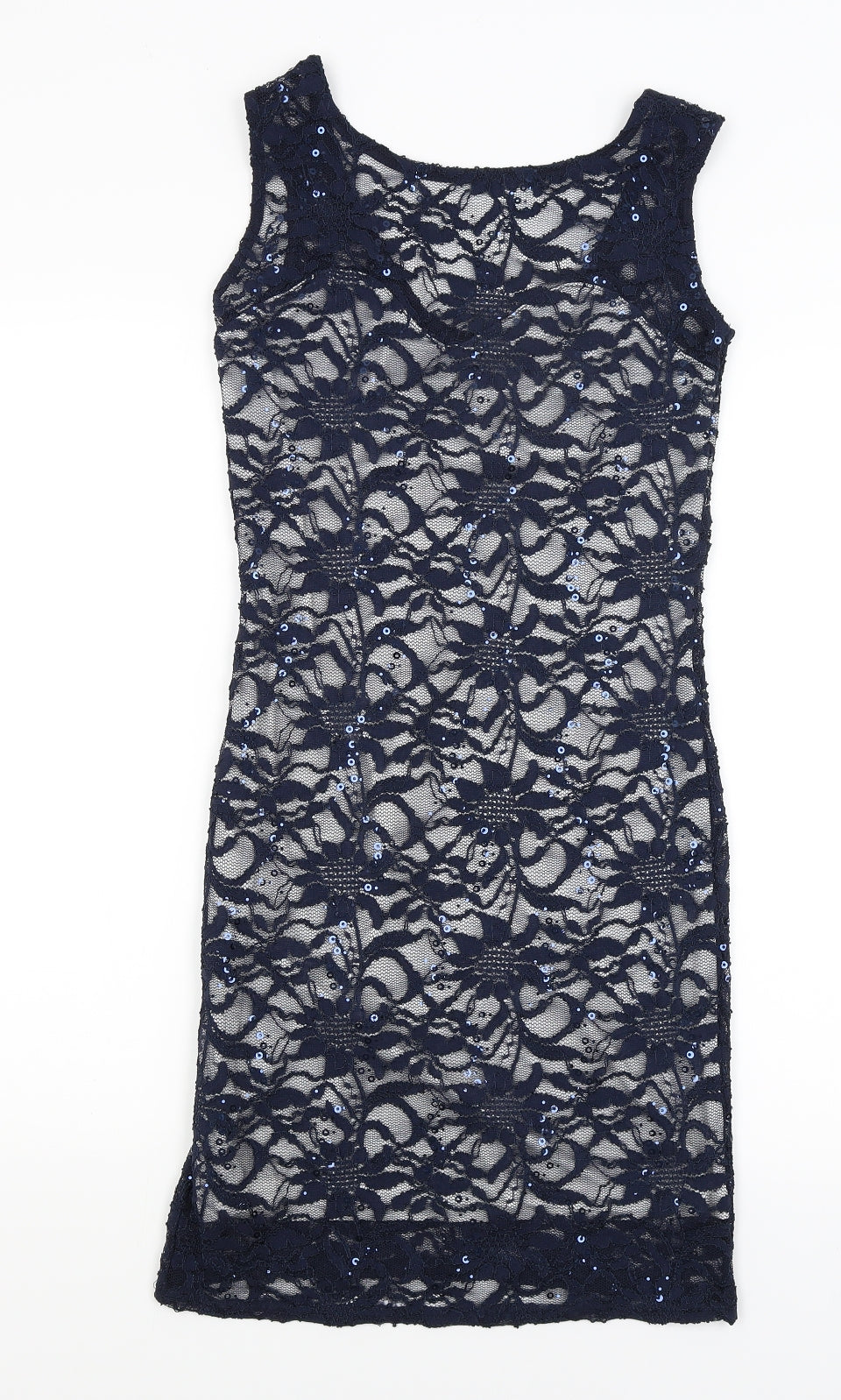 Quiz Womens Blue Floral  Bodycon  Size 10