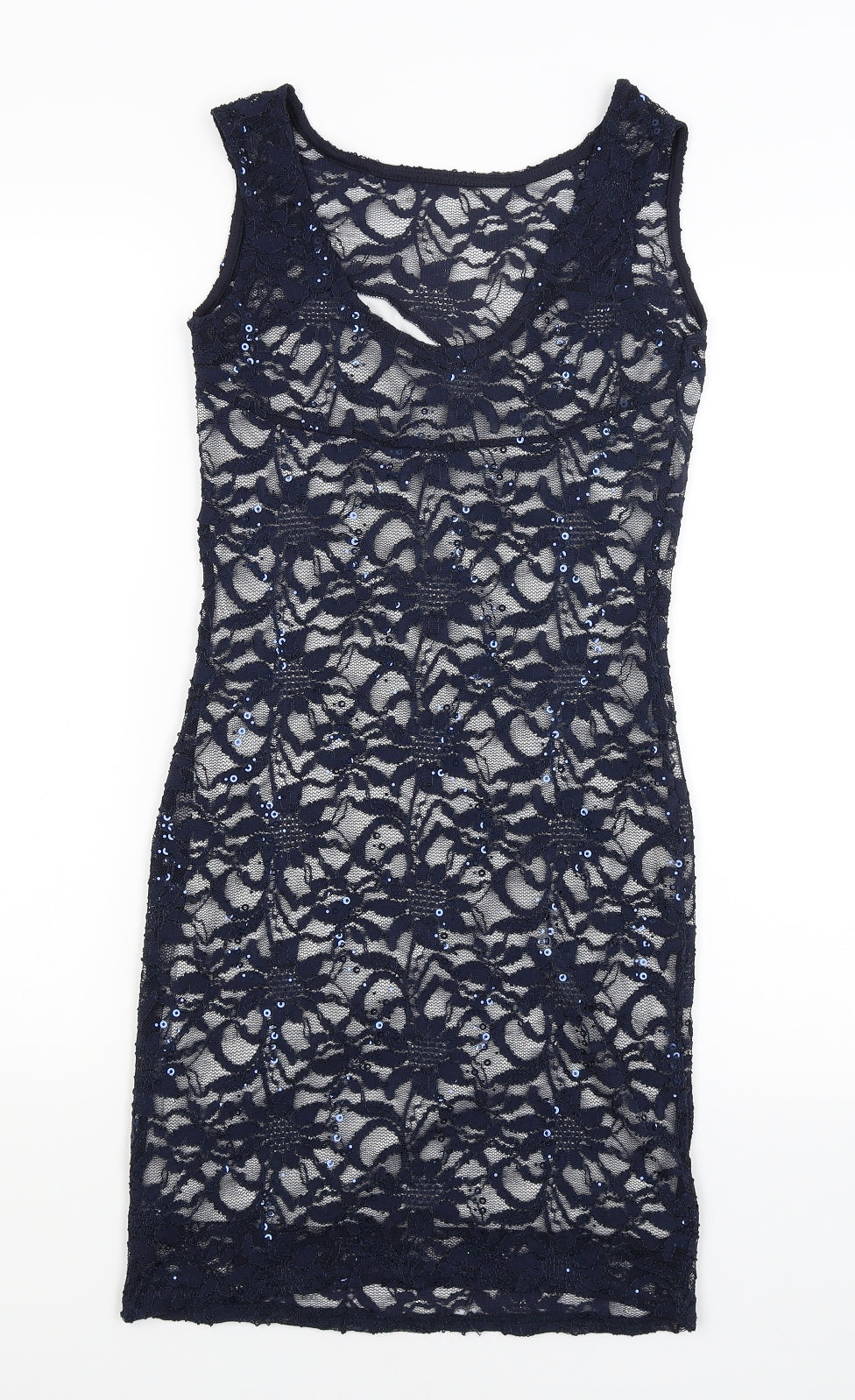 Quiz Womens Blue Floral  Bodycon  Size 10