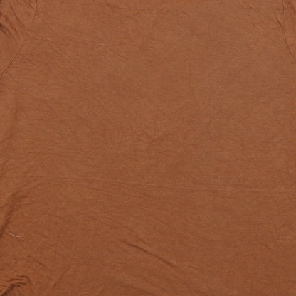 Womens UK Size 10 Atmosphere Brown Basic T-Shirt