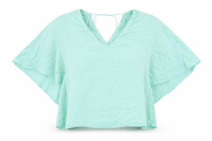 Womens UK Size S Zara Green Basic Blouse