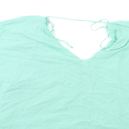 Womens UK Size S Zara Green Basic Blouse