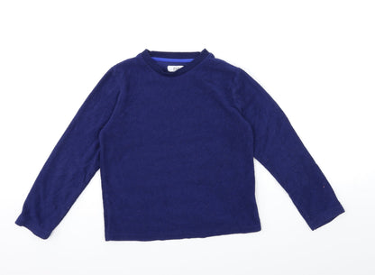 F&F Boys Blue  Fleece Pullover Sweatshirt Size 7-8 Years