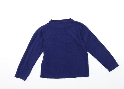 F&F Boys Blue  Fleece Pullover Sweatshirt Size 7-8 Years